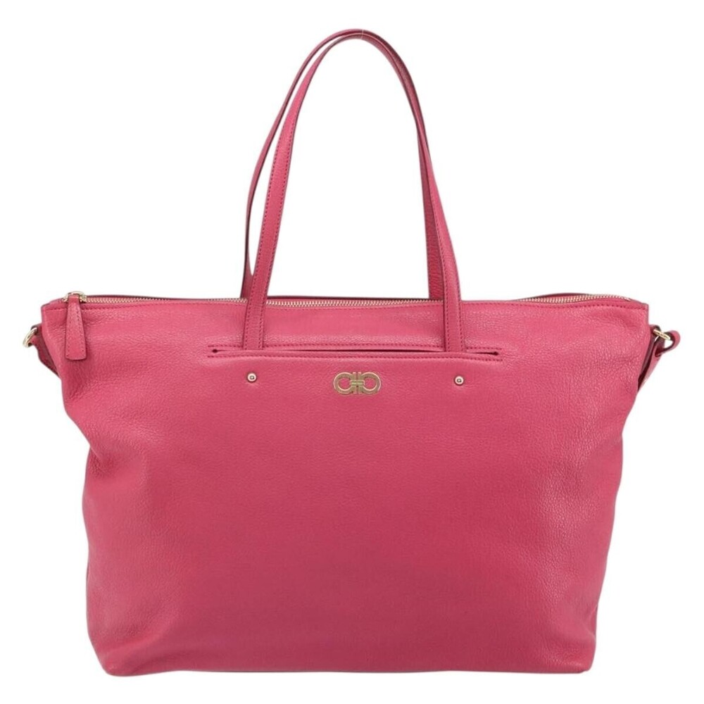 Salvatore Ferragamo Gancini Tote Leather